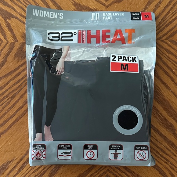 32 Degrees Pants - 32 Degrees Heat *NIB* Women's 2-Pack Base Layer Pant in Black